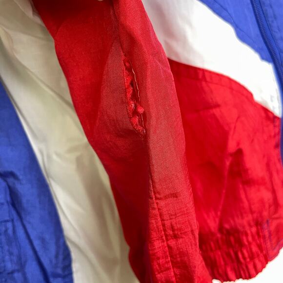 Vtg Team NFL Triple Fat Goose Giants Track Jacket Medium Windbreaker Mens Red - Picture 7 of 11